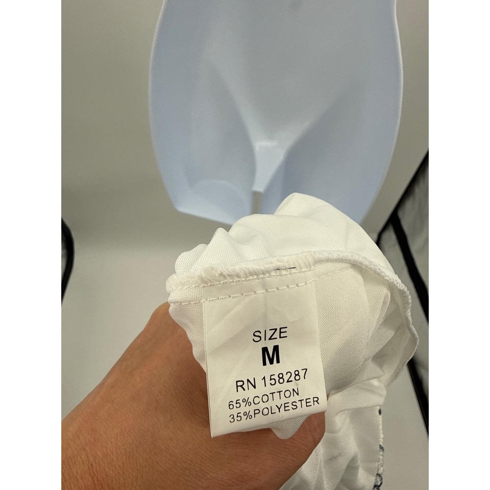 Mermaid Fashion Womens White Navy Blue Floral Embroidered Tiered Maxi Skirt M - Picture 8 of 9